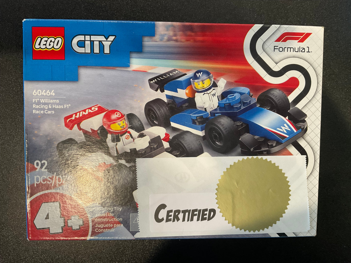 LEGO 60464 F1 Williams Racing & Haas F1 Race Cars - Certified