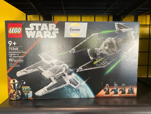LEGO 75348 Mandalorian Fang Fighter vs TIE Interceptor - Certified