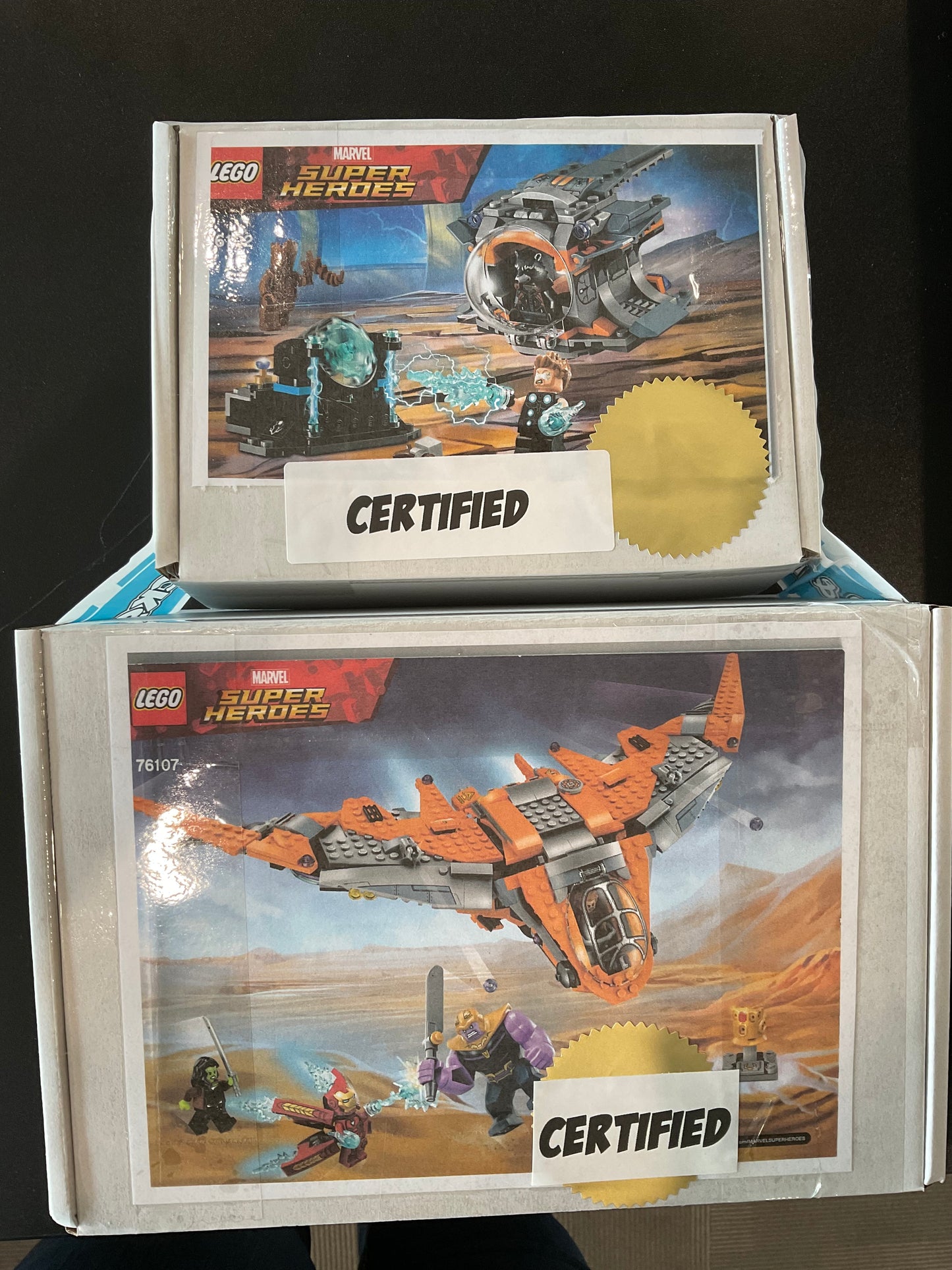 Bundle - LEGO 76107 Thanos Ultimate Battle & LEGO 76102 Thor's Weapon Quest - Certified Bundle