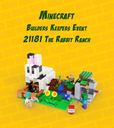 🎫 POP-UP Minecraft Builders Keepers Event Ticket – LEGO Set 21181 “The Rabbit Ranch”
