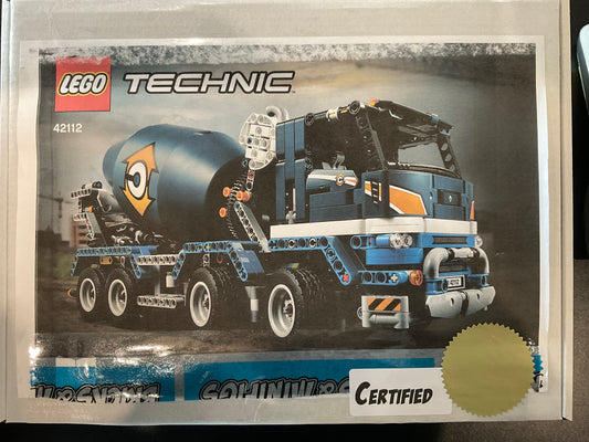 LEGO 42112 Concrete Mixer Truck - Certified