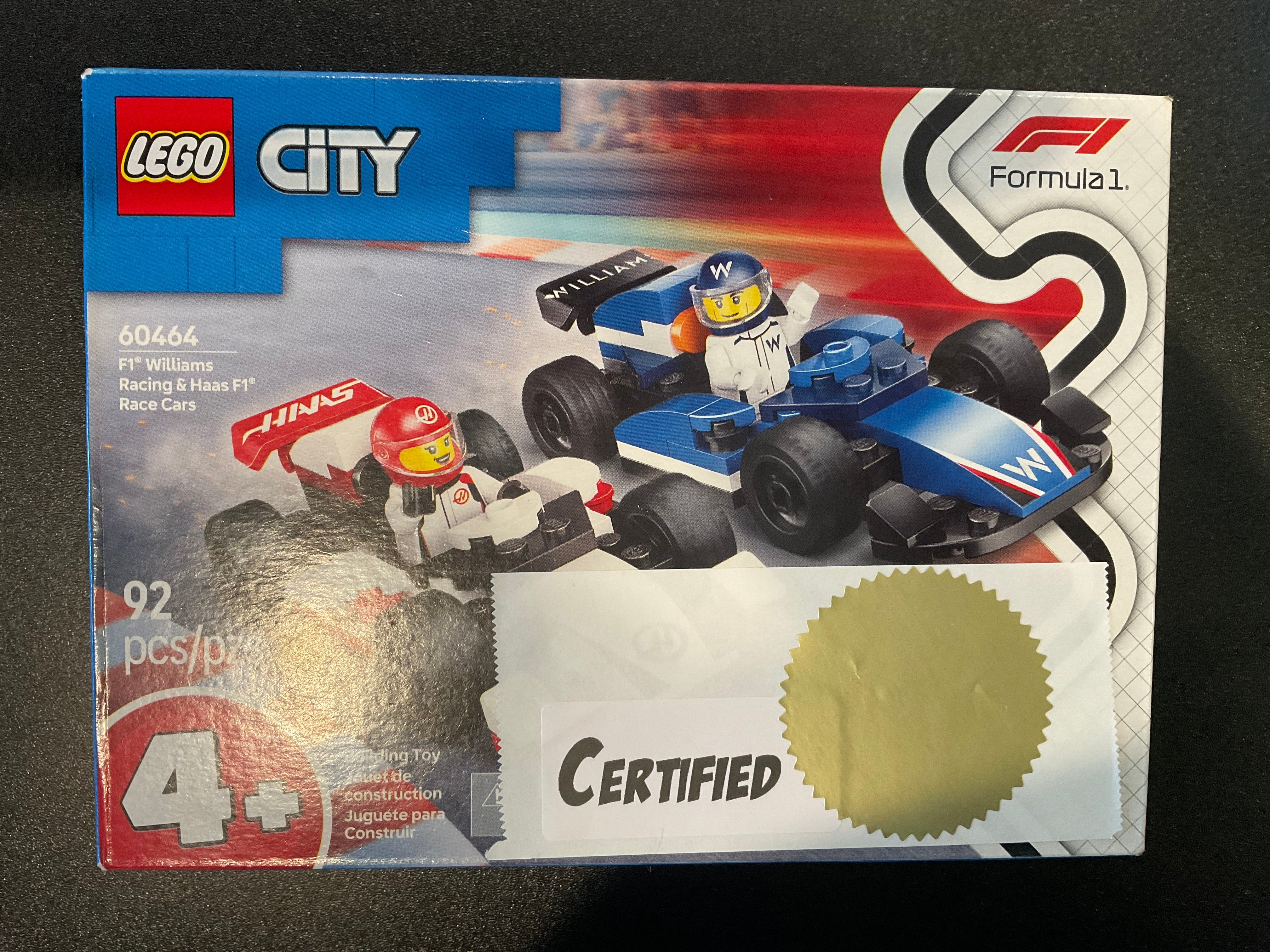 LEGO 60464 F1 Williams Racing & Haas F1 Race Cars - Certified