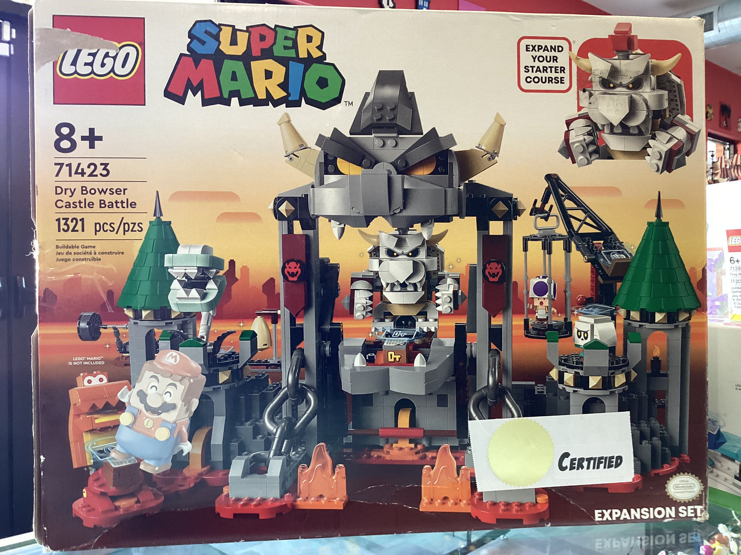 LEGO 71423 Dry Bowser Castle Battle Expansion Set - Certified