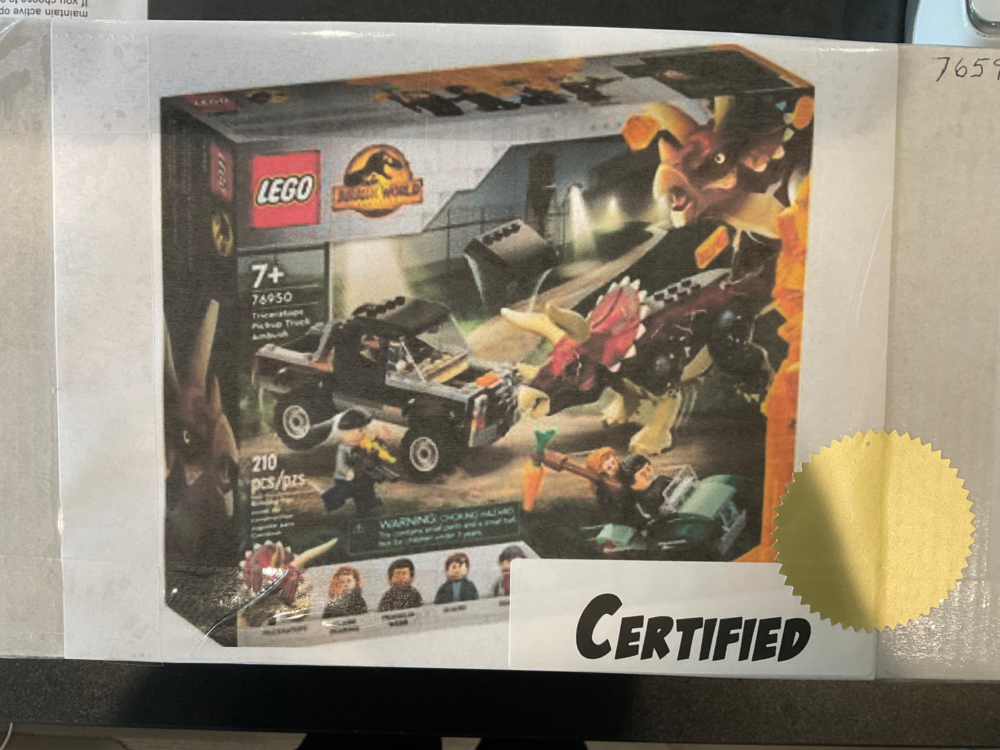 LEGO 76950 Triceratops Pick-up Truck Ambush - Certified