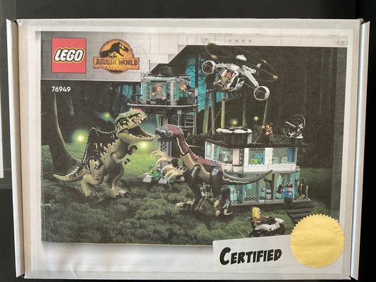 LEGO 76949 Giganotosaurus & Therizinosaurus Attack - Certified